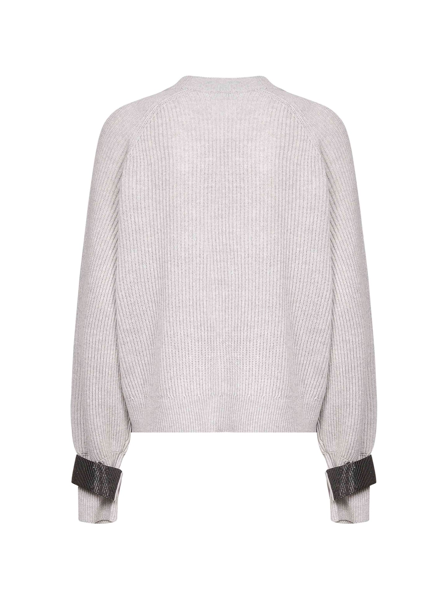 Grey cashmere knit cardigan