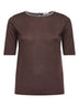 Brown cashmere and silk monili sweater