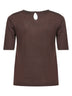 Brown cashmere and silk monili sweater
