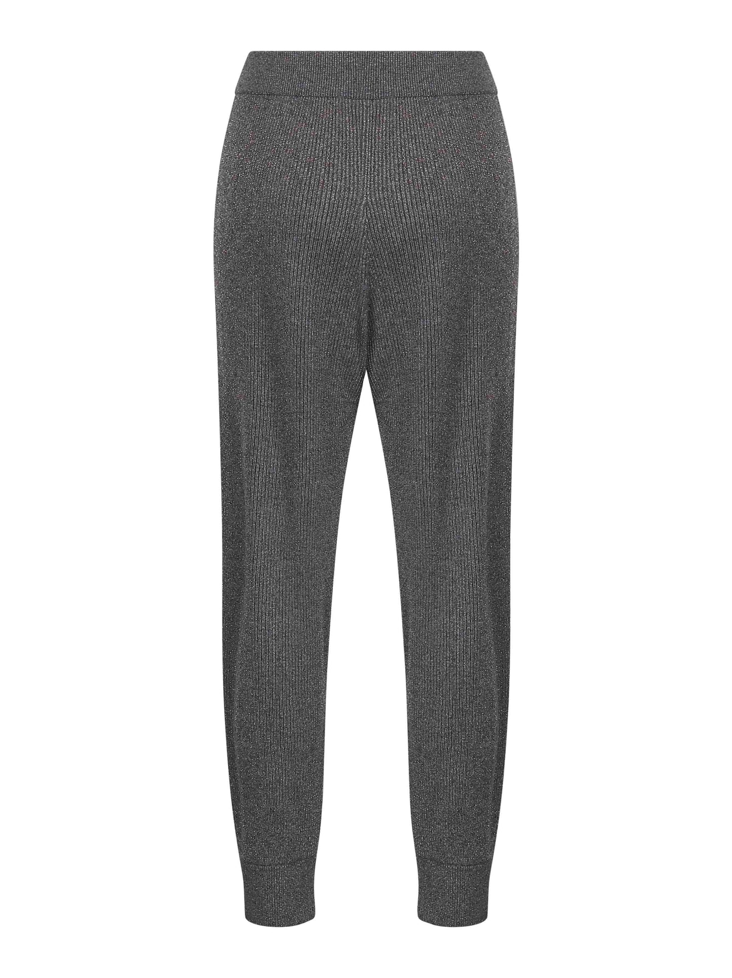 Grey Sparkling vanisé knit trousers