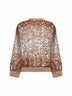 Beige Dazzling Dégradé Embroidery sweater