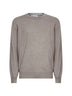 Maglia girocollo in cashmere fango