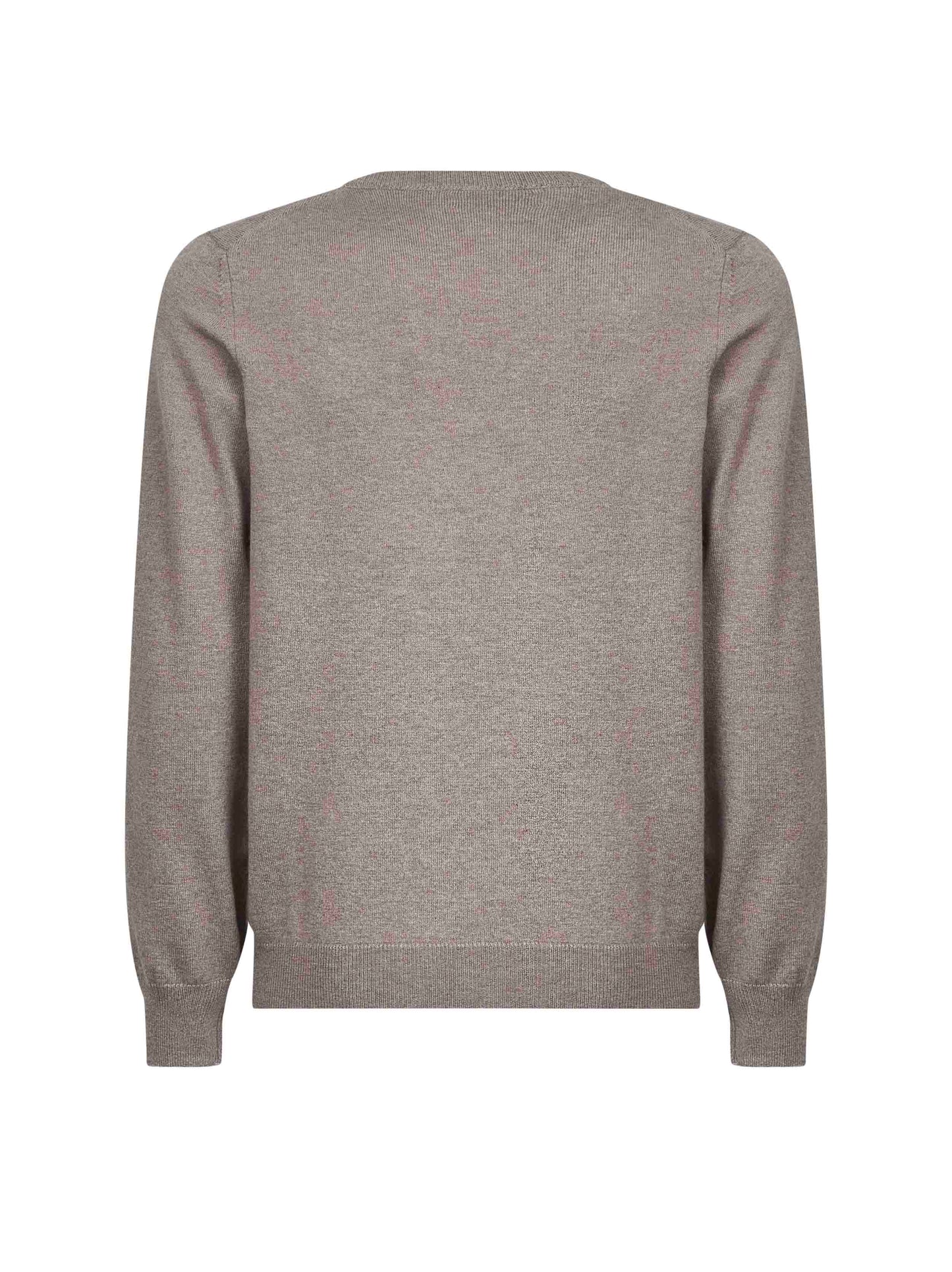 Maglia girocollo in cashmere fango