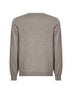 Maglia girocollo in cashmere fango