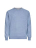 Maglia girocollo in cashmere azzurro