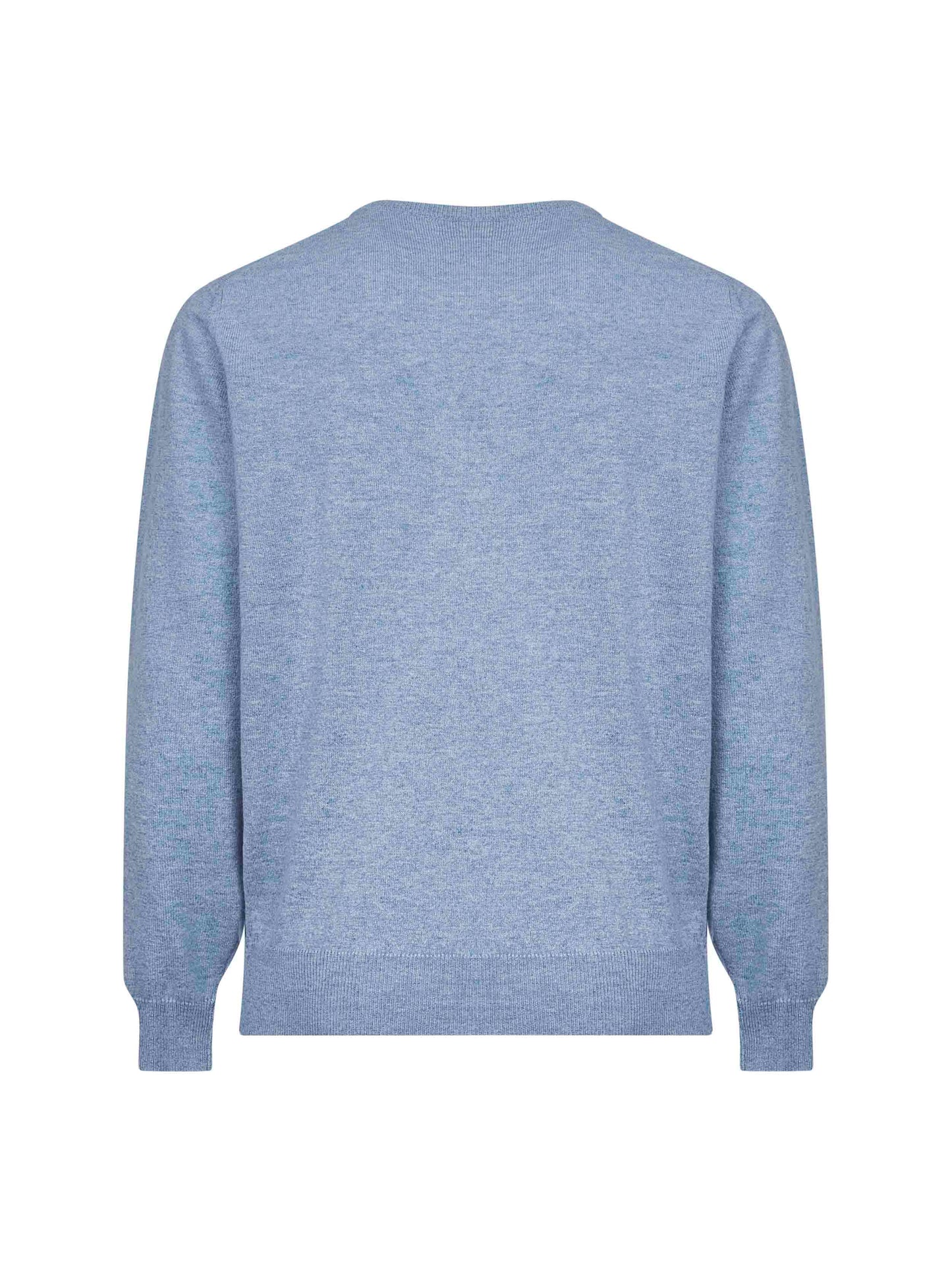 Maglia girocollo in cashmere azzurro