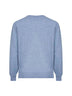 Maglia girocollo in cashmere azzurro