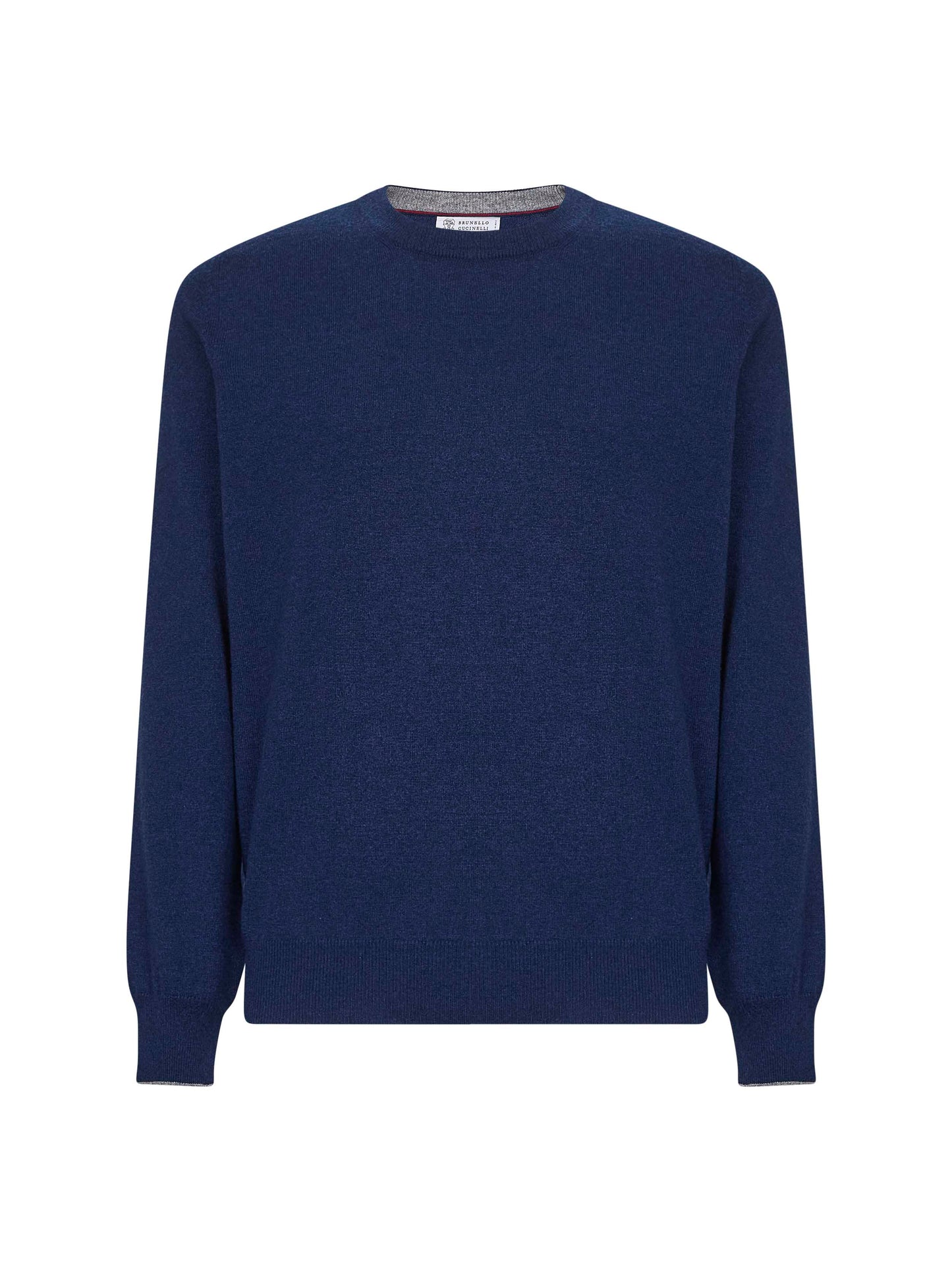 Maglia girocollo in cashmere blu