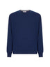 Maglia girocollo in cashmere blu