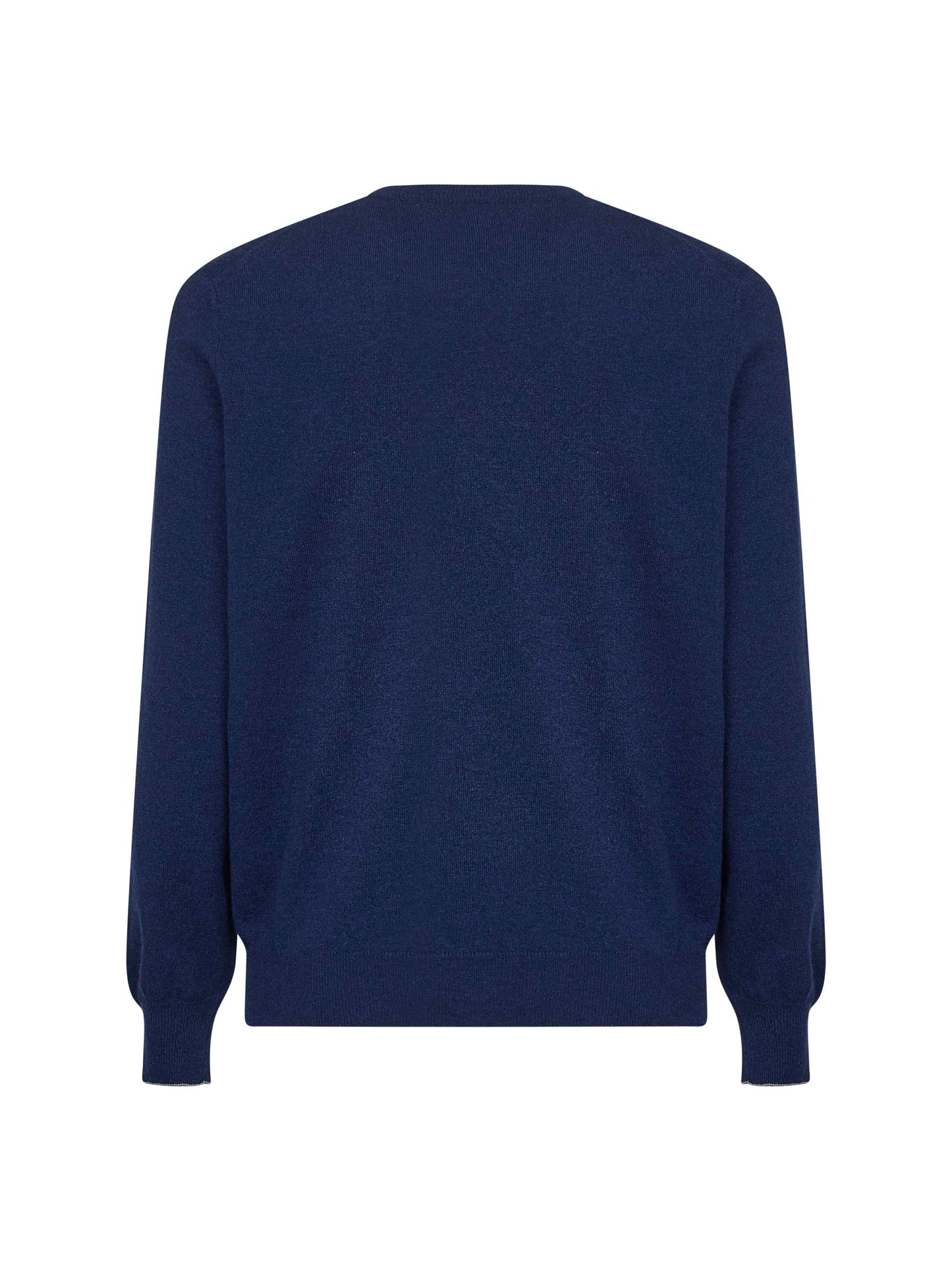 Maglia girocollo in cashmere blu