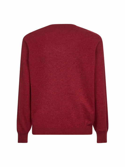 Maglia girocollo in cashmere rosso