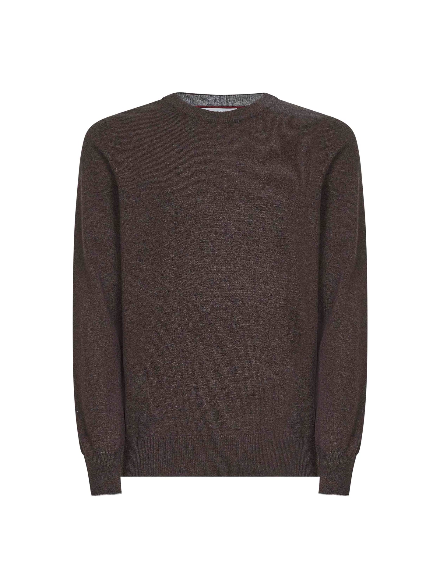 Maglia girocollo in cashmere marrone