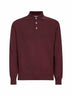 Burgundy cashmere knit polo shirt