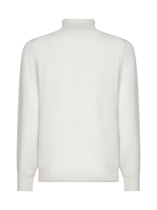 Ivory cashmere knit cardigan