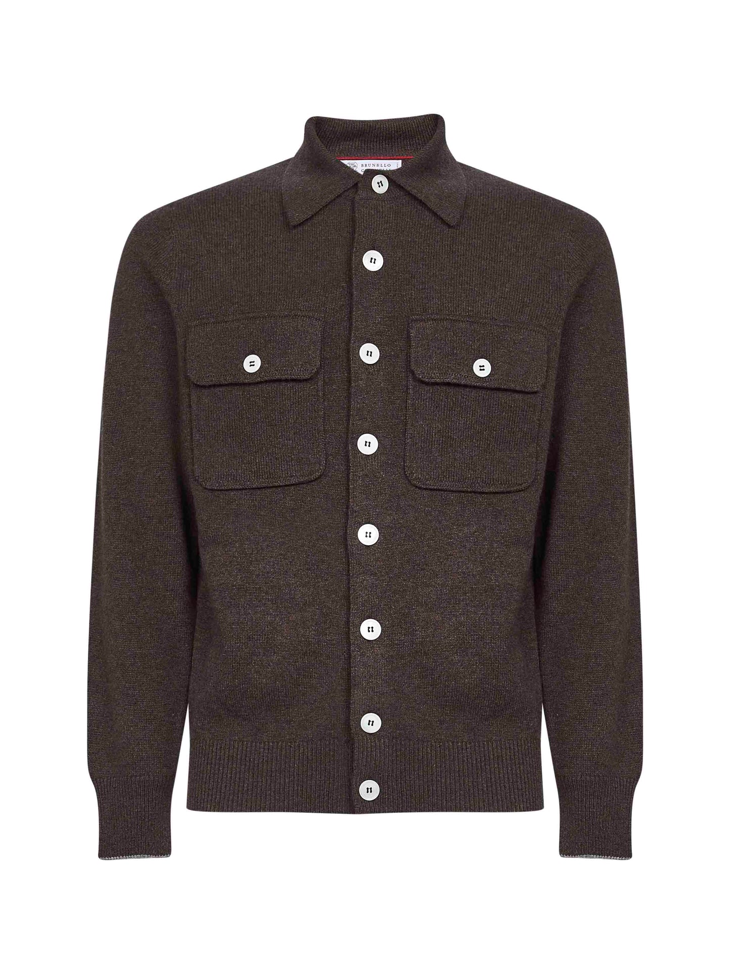 Cardigan in maglia di cashmere marrone