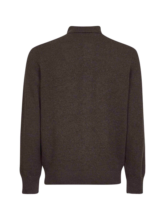 Cardigan in maglia di cashmere marrone