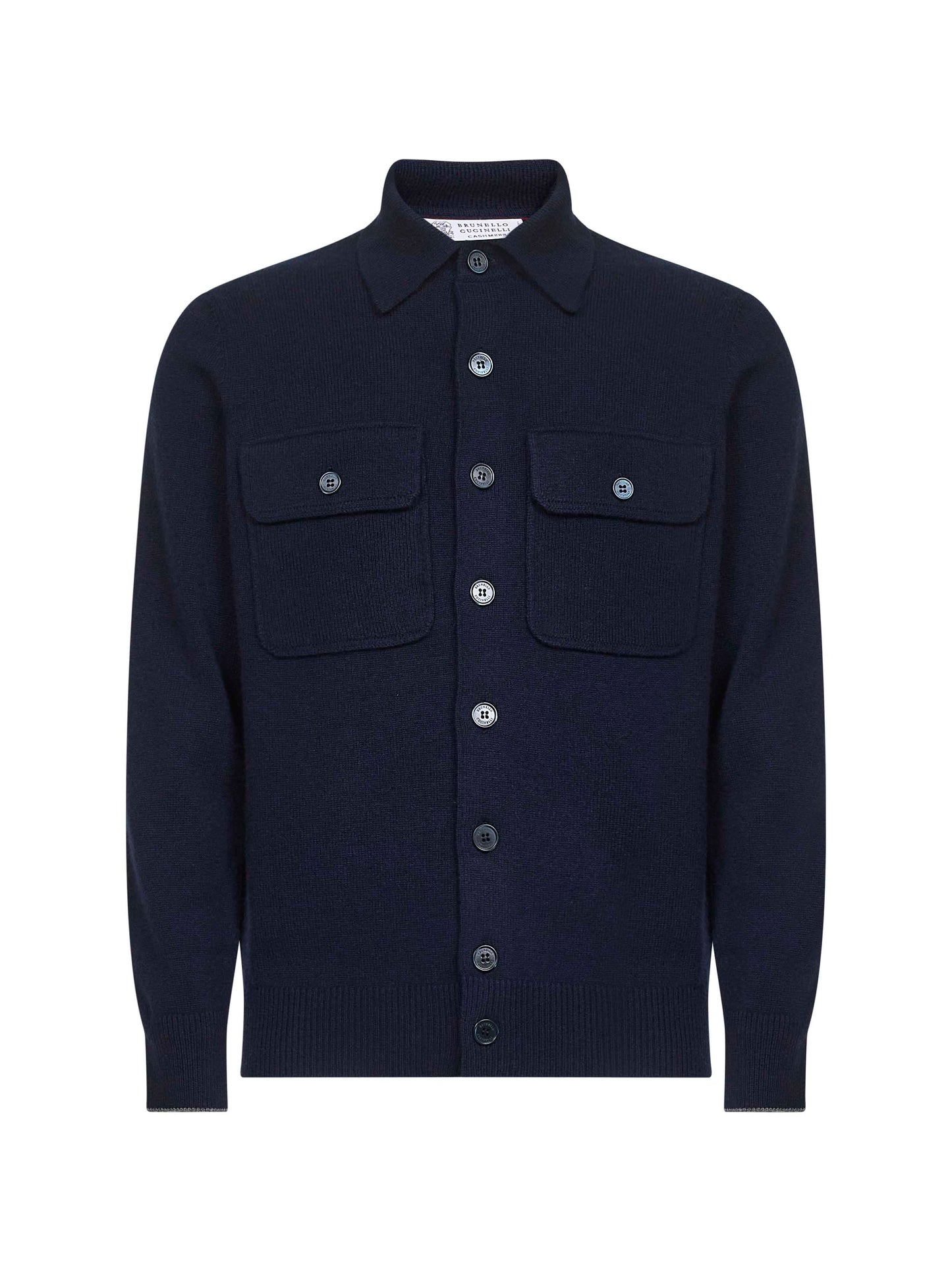 Cardigan in maglia di cashmere blu