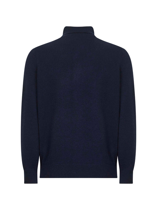Cardigan in maglia di cashmere blu