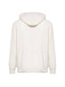 Ivory cashmere knit zip-up hoodie