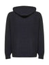 Grey cashmere knit zip-up hoodie