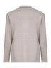 Beige cashmere knit blazer-style cardigan