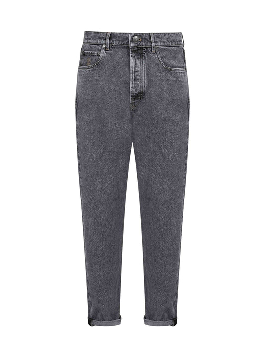 Jeans iconic fit in denim grigio