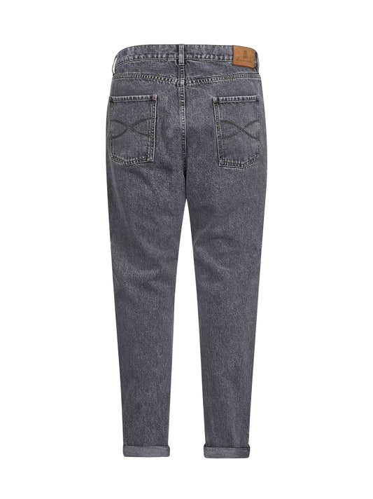 Jeans iconic fit in denim grigio