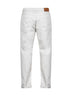 Grey garment-dyed comfort denim iconic fit trousers