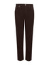 Pantaloni italian fit in velluto a costine marrone