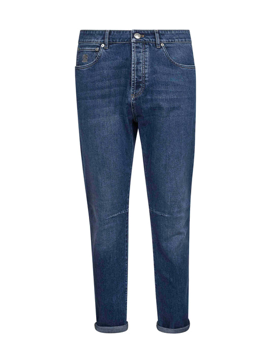 Jeans leisure fit in denim blu