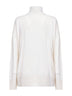 Ivory Diamante cashmere and silk turtleneck sweater