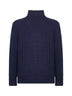 Blue cashmere knit padded jacket