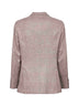 Beige Prince of Wales flannel deconstructed blazer