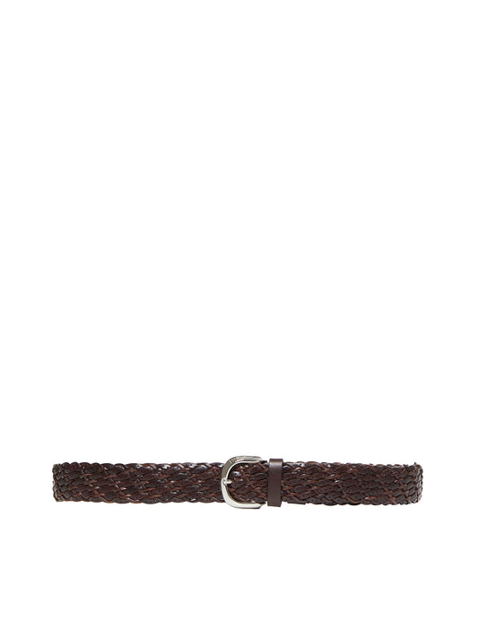 Woven calfskin belt