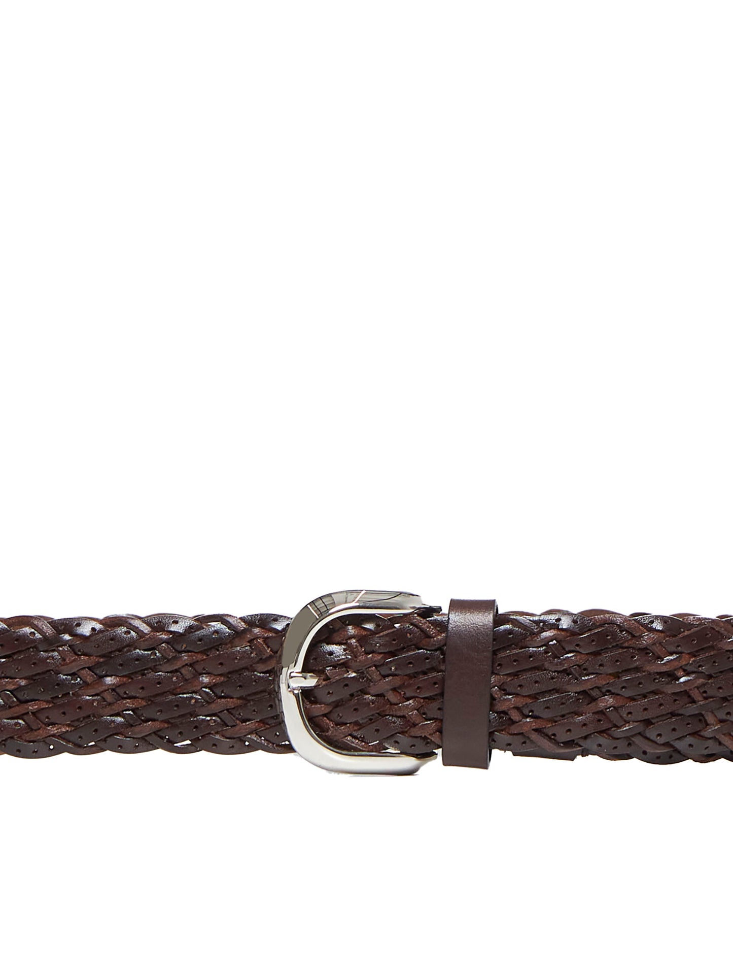 Woven calfskin belt