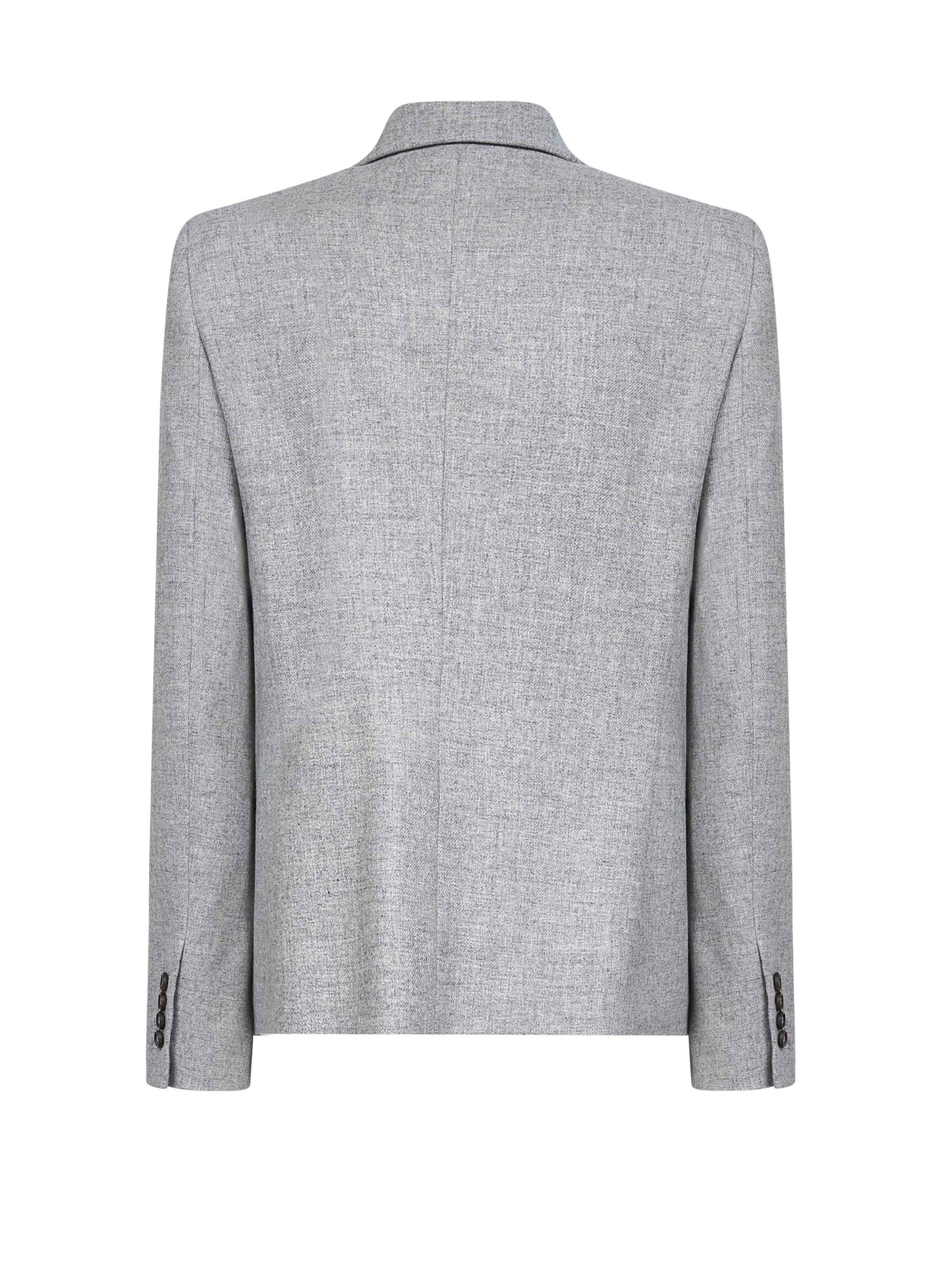 Grey flannel double-breasted blazer