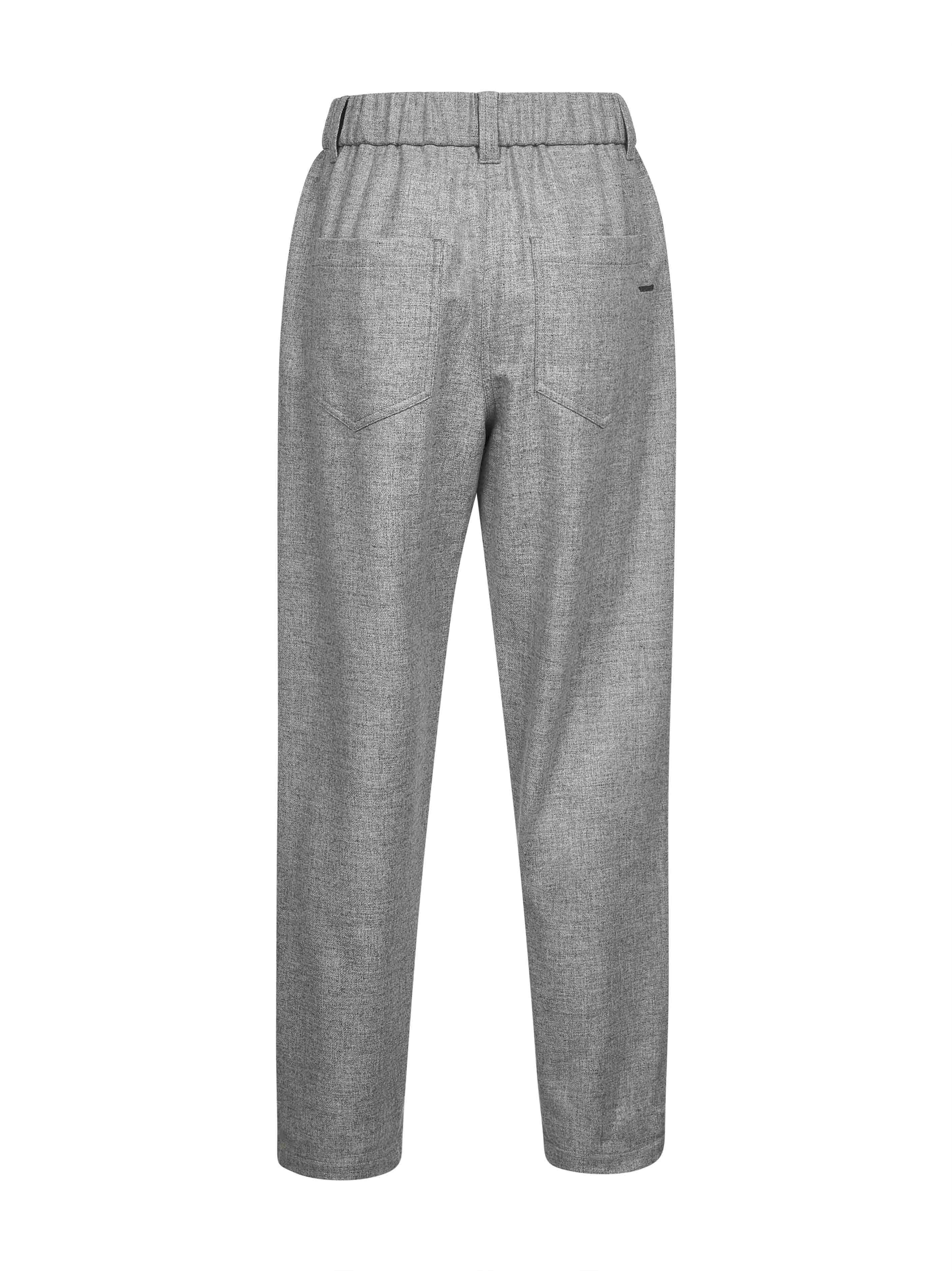 パンツ BRUNELLO CUCINELLI Woman Pants Grey MB162P8417 C032 Grey wool and cashmere Baggy trousers – Daniello.com