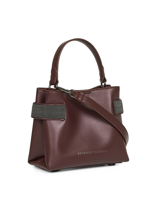 Burgundy Essence small top-handle bag