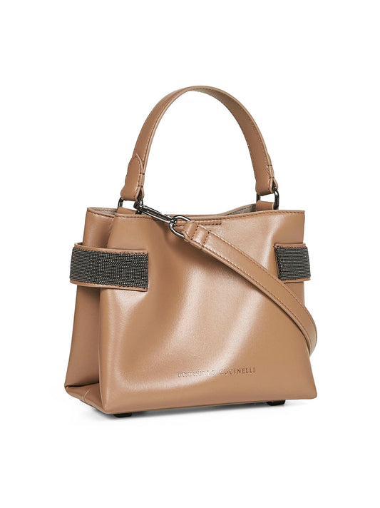Hazelnut Essence small top-handle bag