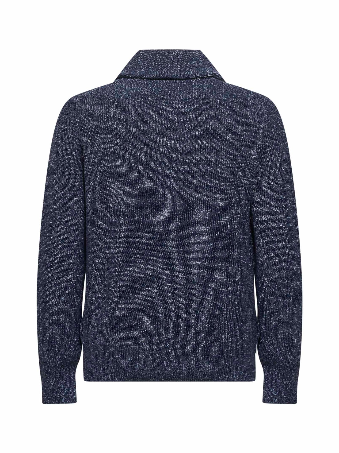 Blue chiné knit cardigan