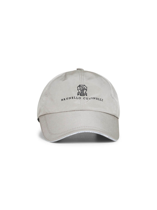 Cappello Baseball in microfibra grigia con logo