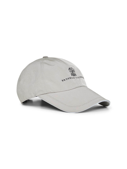 Cappello Baseball in microfibra grigia con logo