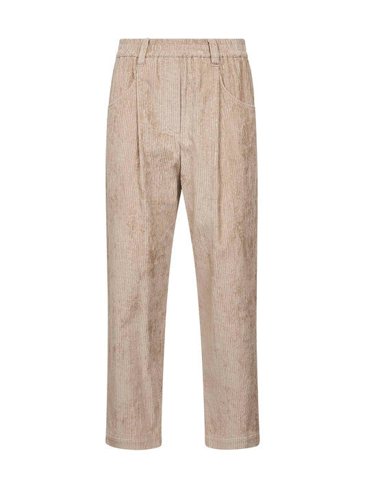 Beige corduroy Baggy trousers