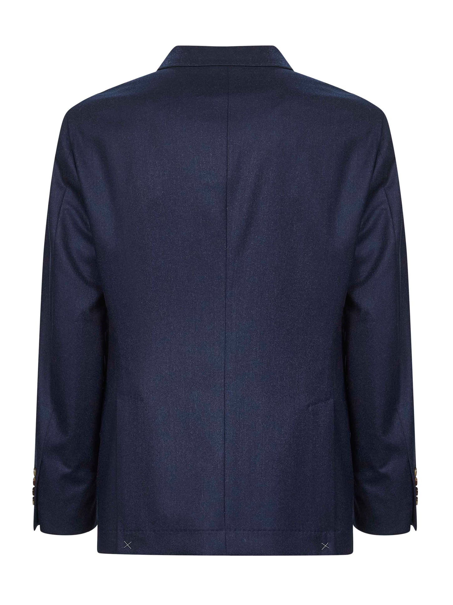 Blue flannel deconstructed blazer
