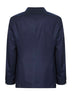 Blue flannel deconstructed blazer
