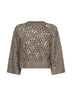 Maglia Dazzling Net in seta e lino oro