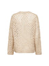 Beige silk and linen Dazzling Net sweater