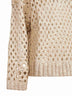 Beige silk and linen Dazzling Net sweater