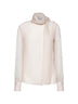 Beige Crispy silk monili blouse