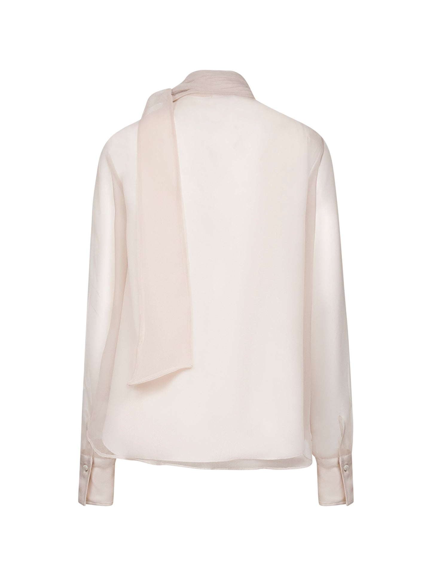 Beige Crispy silk monili blouse